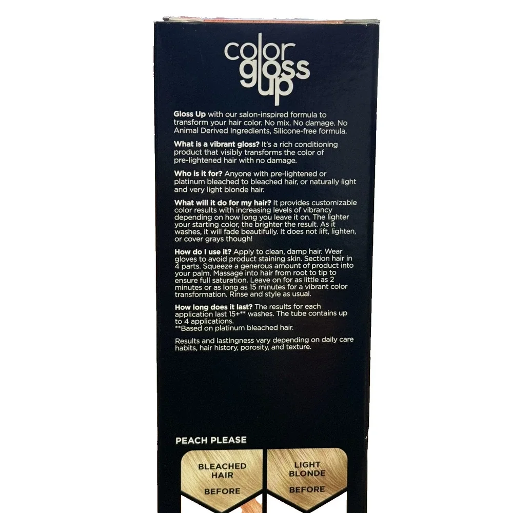 2 x Clairol Color Gloss Up Peach Please 4.3 Fl Oz New In Box Hair Color